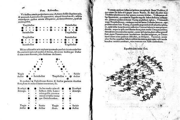 Aeliani De militaribus ordinibus instituendis more graecorum liber a Francisco Robortello Vtinensi in Latinum sermonem uersus, & ab eodem picturis quàmplurimis illustratus