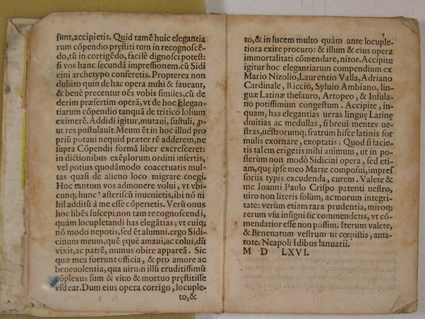 Elegantiarum compendium a Caesare Benenato multa accessione nuper et auctum, & recognitum. Aloisio Antonio Sompano Sidicino, & presbytero Sergio Sarmentio Salano authoribus. Addita est praeterea forensium verborum, & loquendi generum interpretatio ab eodem Caesare Benenato concinnata