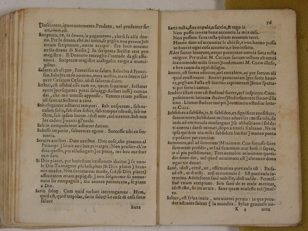 Elegantiarum compendium a Caesare Benenato multa accessione nuper et auctum, & recognitum. Aloisio Antonio Sompano Sidicino, & presbytero Sergio Sarmentio Salano authoribus. Addita est praeterea forensium verborum, & loquendi generum interpretatio ab eodem Caesare Benenato concinnata