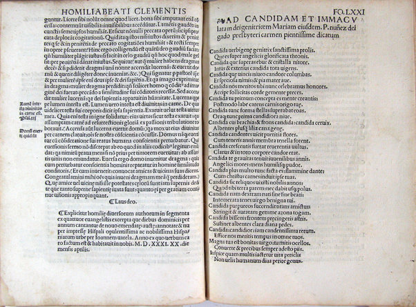 Homilie diuersorum authorum in segmenta ex quattuor euangelistis excerpta: .. nuper recognite & accuratissime emmendate: ad integritatemque restitute & cum quibusdam aliis que defuerant additis: ac sacre scripture locis aliisque rebus in marginibus omnium adnotatis Hispali per bacchallarium Petrum Nuñez delgado presbyterum