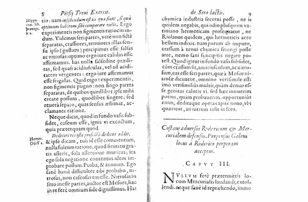 Persii Treui Ad librum de sero lactis Stephani Roderici Castrensis Lusitani declamationes, seu priuatae quaedam ac domesticae exercitationes