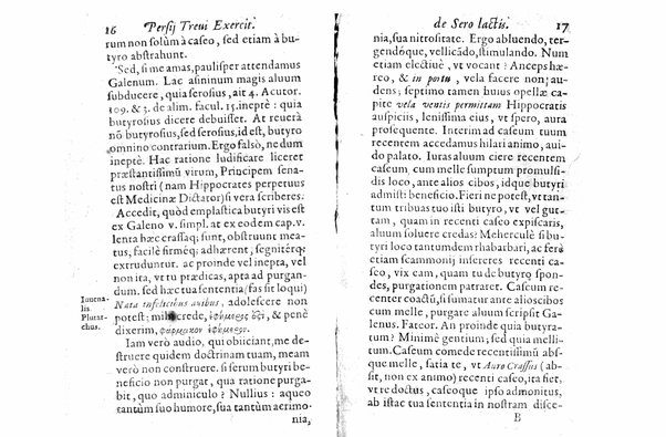 Persii Treui Ad librum de sero lactis Stephani Roderici Castrensis Lusitani declamationes, seu priuatae quaedam ac domesticae exercitationes