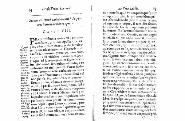 Persii Treui Ad librum de sero lactis Stephani Roderici Castrensis Lusitani declamationes, seu priuatae quaedam ac domesticae exercitationes