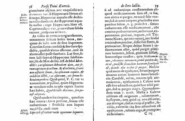 Persii Treui Ad librum de sero lactis Stephani Roderici Castrensis Lusitani declamationes, seu priuatae quaedam ac domesticae exercitationes