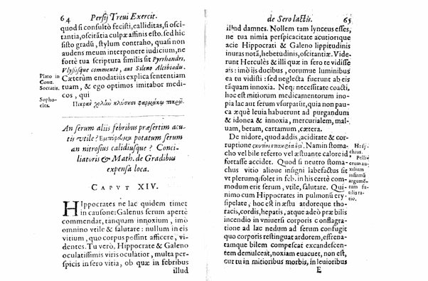 Persii Treui Ad librum de sero lactis Stephani Roderici Castrensis Lusitani declamationes, seu priuatae quaedam ac domesticae exercitationes