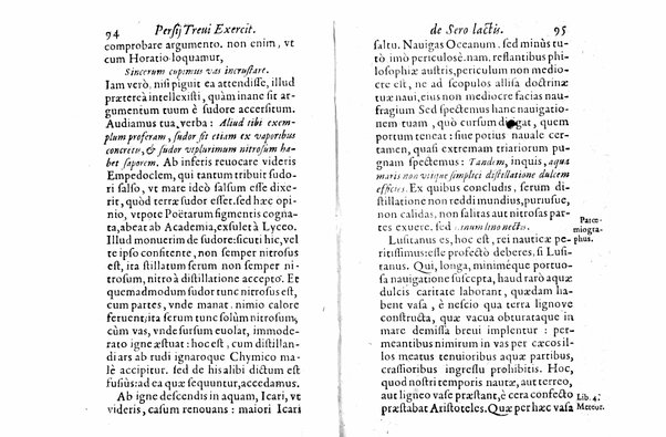 Persii Treui Ad librum de sero lactis Stephani Roderici Castrensis Lusitani declamationes, seu priuatae quaedam ac domesticae exercitationes