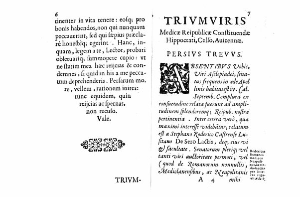 Persii Treui Ad librum de sero lactis Stephani Roderici Castrensis Lusitani declamationes, seu priuatae quaedam ac domesticae exercitationes