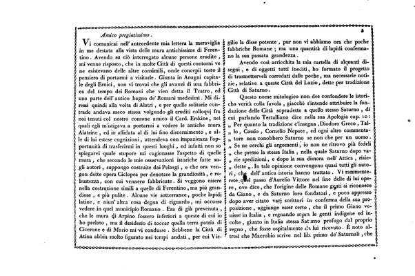 Viaggi in alcune città del Lazio che diconsi fondate dal re Saturno