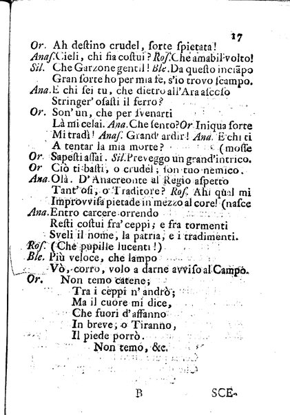 Anacreonte drama per musica rappresentato nella villa di Pratolino