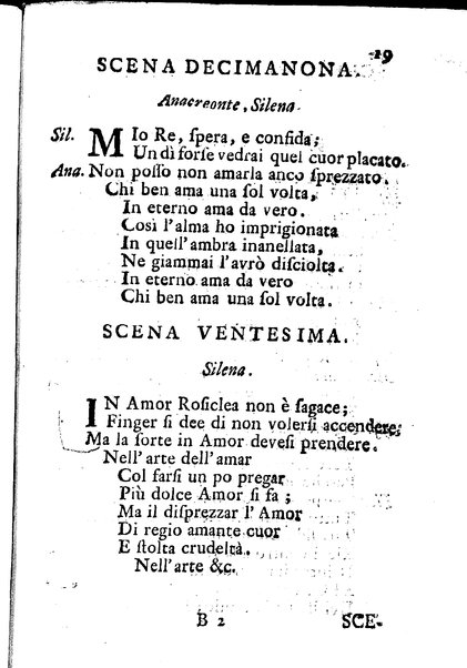 Anacreonte drama per musica rappresentato nella villa di Pratolino