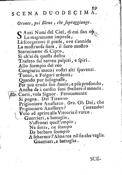 Anacreonte drama per musica rappresentato nella villa di Pratolino