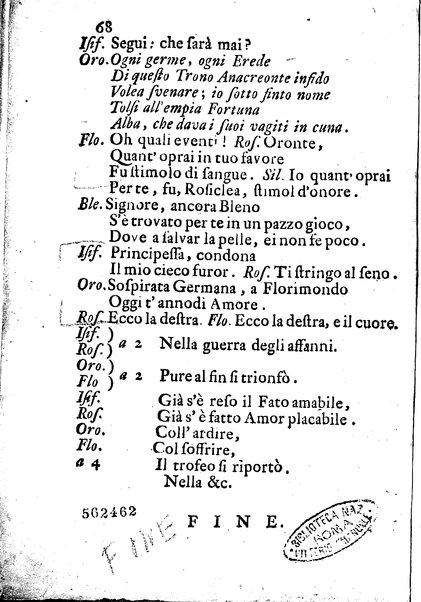 Anacreonte drama per musica rappresentato nella villa di Pratolino