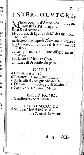 Medea in Atene drama per musica nel teatro Zane à S. Moisè di Aurelio Aureli opera decima ottaua. Consacrato all' illustriss. ... Alessandro Contarini ...