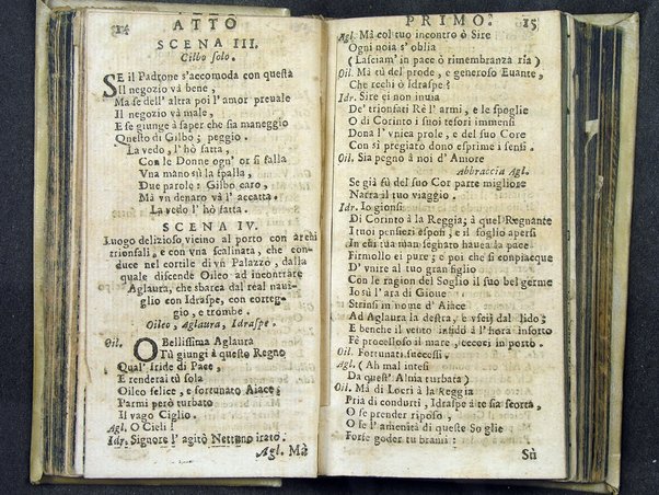 L'Aiace dramma per musica del signor A. d'Averara. Da rappresentarsi nel nuovo teatro degl'illustrissimi signori Capranica. L'anno 1697. Dedicato alla celebre adunanza degli Arcadi