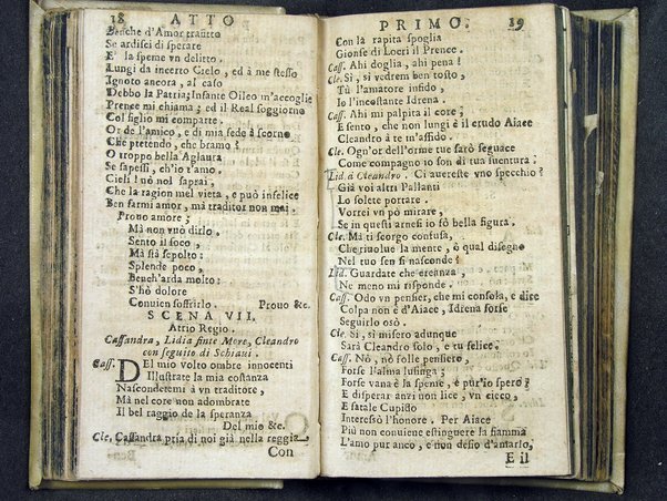 L'Aiace dramma per musica del signor A. d'Averara. Da rappresentarsi nel nuovo teatro degl'illustrissimi signori Capranica. L'anno 1697. Dedicato alla celebre adunanza degli Arcadi