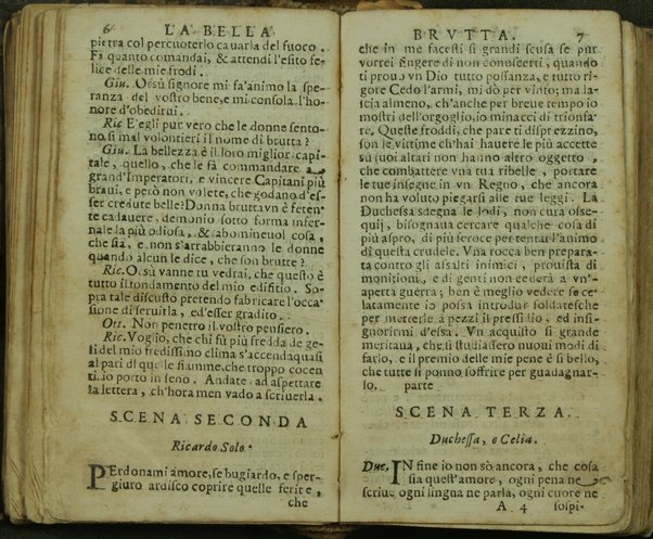 La bella brutta comedia dallo spagnuolo portata al theatro italiano da Orsola Biancolelli. Dedicata all'illustrissimo, ... Cesare Mezamici ...