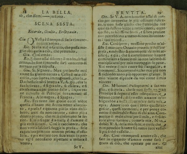 La bella brutta comedia dallo spagnuolo portata al theatro italiano da Orsola Biancolelli. Dedicata all'illustrissimo, ... Cesare Mezamici ...