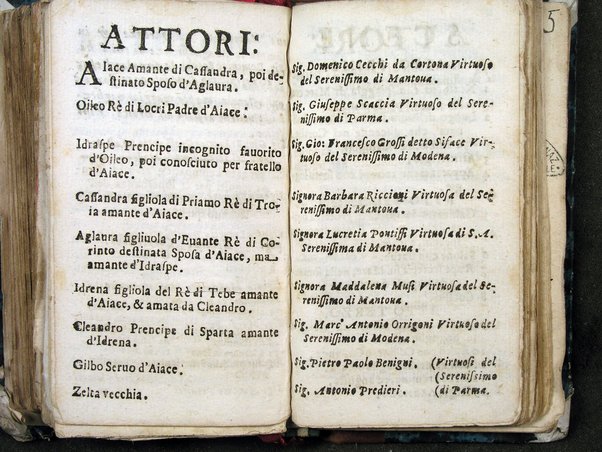 L'Aiace dramma per musica da rappresentarsi nel regio teatro di Milano l'anno 1694 /[A.d'A.]. Dedicato all'ill.ma, ... Isabela Maria della Zerda, et Aragona ...