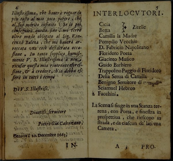 Le zittelle cantarine, comedia del. sig. cauaglier Loreto Vittori da Spoletto \|!. All'illustriss. ... Margarita Tarachia Dalla Rouare \|!
