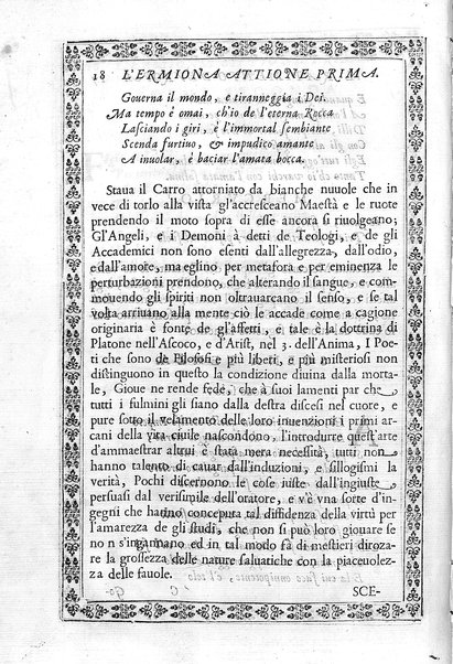 L'Ermiona del s.r marchese Pio Enea Obizzi. Per introduzione d'vn torneo à piedi, & à cauallo e d'vn balletto rappresentato in musica nella citta di Padoua l'anno 1636 dedicata al sereniss.o prencipe di Venetia Francesco Erizo descritta dal s. Nicolò Enea Bartolini ..