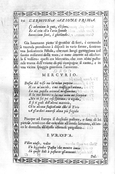 L'Ermiona del s.r marchese Pio Enea Obizzi. Per introduzione d'vn torneo à piedi, & à cauallo e d'vn balletto rappresentato in musica nella citta di Padoua l'anno 1636 dedicata al sereniss.o prencipe di Venetia Francesco Erizo descritta dal s. Nicolò Enea Bartolini ..
