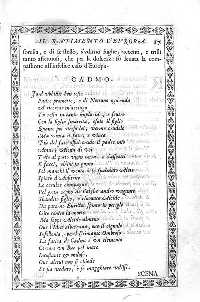 L'Ermiona del s.r marchese Pio Enea Obizzi. Per introduzione d'vn torneo à piedi, & à cauallo e d'vn balletto rappresentato in musica nella citta di Padoua l'anno 1636 dedicata al sereniss.o prencipe di Venetia Francesco Erizo descritta dal s. Nicolò Enea Bartolini ..