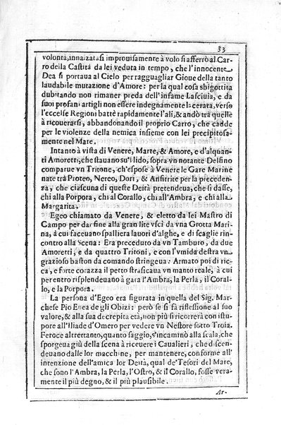 L'amor riformato, con le gare marine sedate inuenzione, e poesia del sig. march. Pio Enea degli Obizi per introduzione d'vn torneo a piedi ... descritto dal sig. Florio Tori ... e dal medesimo consagrato all'eminentissimo signor cardinale Acciaioli ... Auuertendo i lettori che i versi delle quattro deità, ... sono del sig. conte Francesco Berni