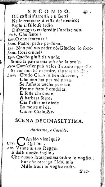 L'Epaminonda melodrama del dottor Andrea Perruccio da rappresentarsi nel regal palaggio per lo compleannos della maestà di D. Marianna d'Austria regina madre.  Consecrato all'eccellentissimo signor D. Gaspar d'Haro, e Gusman ..