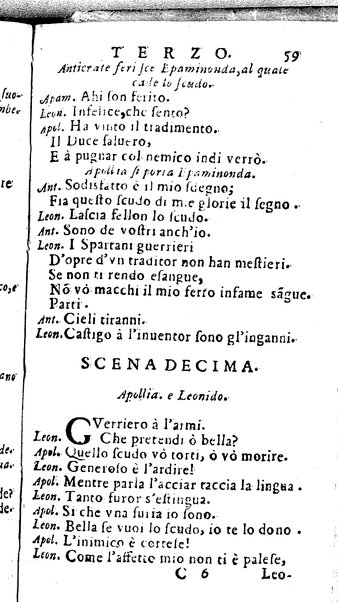 L'Epaminonda melodrama del dottor Andrea Perruccio da rappresentarsi nel regal palaggio per lo compleannos della maestà di D. Marianna d'Austria regina madre.  Consecrato all'eccellentissimo signor D. Gaspar d'Haro, e Gusman ..