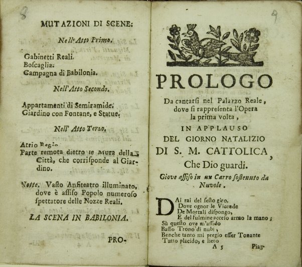 La Semiramide drama per musica di Francesco Maria Paglia dedicato all'illustriss. ... signora D. Maria de Giron, y Sandoval ...