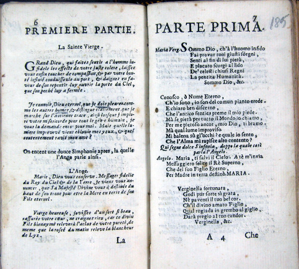 Oratorio per la santissima Annuntiata fatto cantare nella sala della cancelleria nel giorno della solennità della medesima l'anno secolare 1700