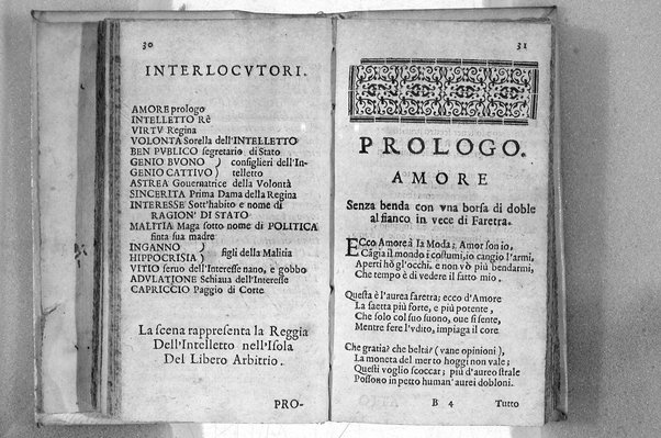 La tirannide dell'interesse tragedia politicomorale di Francesco Sbarra rappresenta in musica in Lucca nel teatro de Borghi