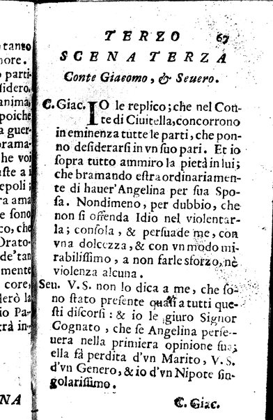 La beata Angelina tragicomica rappresentatione. Del signor Francesco Cirocco da Foligno. Esposta alle stampe dal sig. Lodouico Iacobilli dalla medesima città. Dedicata all'illustrissimo signor conte Ranuccio Della Corbara