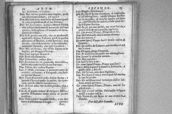 Il testamento di Pulcinella opera scenica di Carlo Sigismondo Capece da rappresentarsi nell'antico teatro del Mascarone in strada Giulia nel carnevale del 1720. Dedicata all'eminentiss., ... Pietro Ottoboni ...