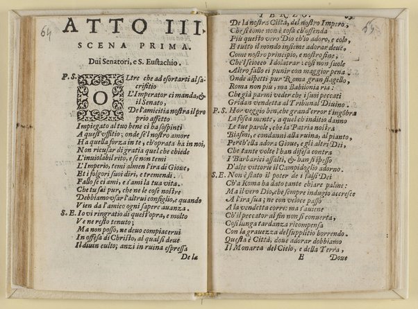 Tragedia di Santo Eustachio in verso heroico. Composta da Gio. Antonio Liberati da Vallerano, in Caprarola. Con gl'intermedij dell'istesso autore. All'illu.mo ... cardinal Farnese