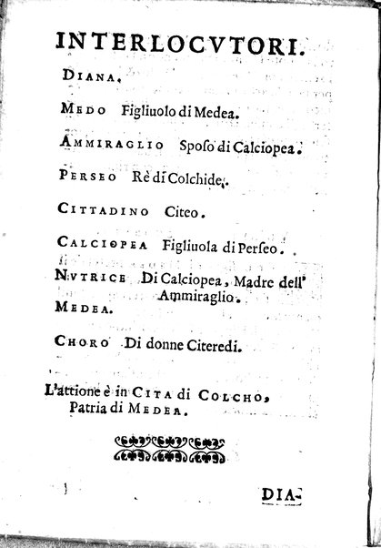 La Medea essule tragedia del Caliginoso Gelato il sig. Melchiorre Zoppio