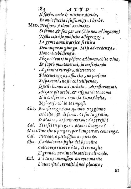 La Medea essule tragedia del Caliginoso Gelato il sig. Melchiorre Zoppio