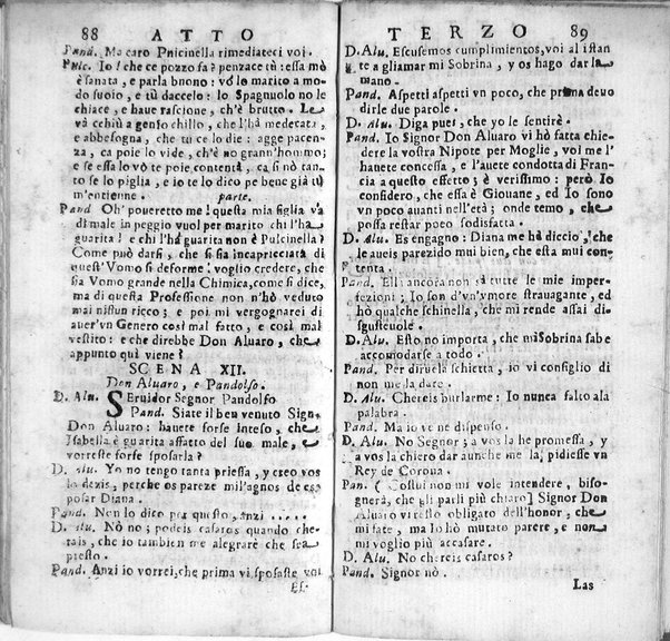 La finta pazza opera scenica del signor Carlo Sigismondo Capece, trà gli Arcadi Metista Olbiano da rappresentarsi in Roma nell'antico teatro del Mascherone di Farnese nel carneuale dell'anno 1719. Dedicata all'illustrissima ... D. Caterina Saluiati Colonna ...