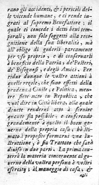 Instruttione famigliare di Francesco Lanospigio nobile genouese a Nicolo' suo figliuolo