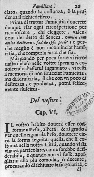 Instruttione famigliare di Francesco Lanospigio nobile genouese a Nicolo' suo figliuolo