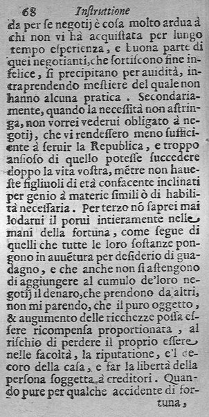 Instruttione famigliare di Francesco Lanospigio nobile genouese a Nicolo' suo figliuolo