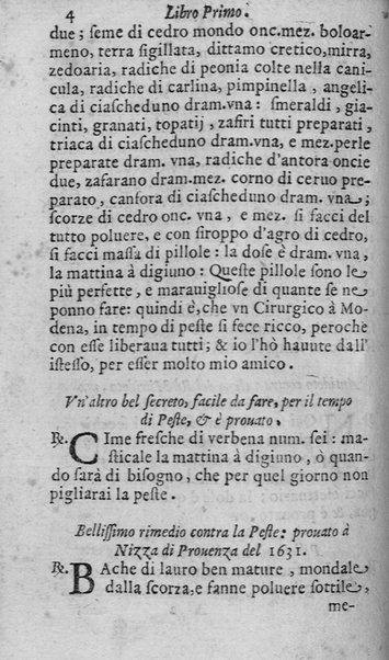 Breue compendio di marauigliosi segreti approuati, e pratticati con felice successo nelle indispositioni corporali. Diuiso in quattro libri ... Con vn Trattato bellissimo per conseruarsi in sanità. ... Dato in luce dal Sig. Fr. Domenico Auda da Lantosca ...