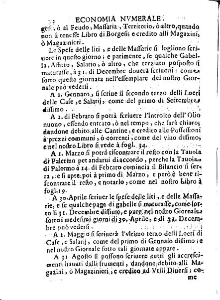 Prattica economica numerale di Onofrio Pugliesi Sbernia palermitano nella quale s'insegna il modo per tenere regolarmente i libri de'conti, con l'essemplare di vna scrittura signorile, formata al moderno stile, che per maggior chiarezza contiene il Giornale col suo libro maestro. Dedicata allo spettabile ... dottor Don Antonino Ciafaglione