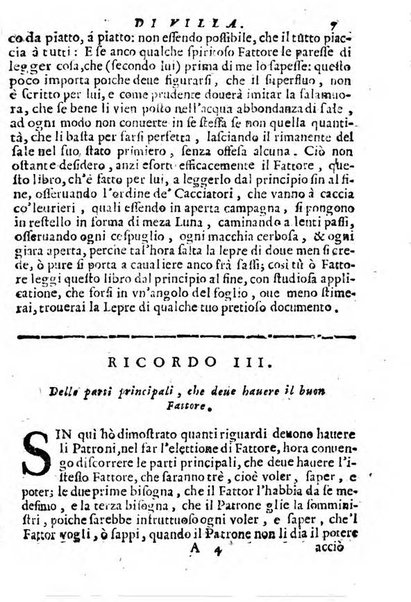 Cento, e dieci ricordi, che formano il buon fattor di villa di Giacomo Agostinetti. Ne' quali si tratta quello, e quanto deue sapere vn buon fattor di villa, ... Et in fine vna raccolta di rimedij per varie infermità di buoi, caualli, & altri animali. ...