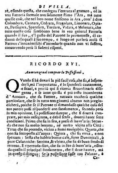 Cento, e dieci ricordi, che formano il buon fattor di villa di Giacomo Agostinetti. Ne' quali si tratta quello, e quanto deue sapere vn buon fattor di villa, ... Et in fine vna raccolta di rimedij per varie infermità di buoi, caualli, & altri animali. ...