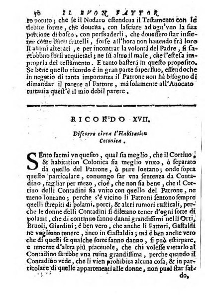 Cento, e dieci ricordi, che formano il buon fattor di villa di Giacomo Agostinetti. Ne' quali si tratta quello, e quanto deue sapere vn buon fattor di villa, ... Et in fine vna raccolta di rimedij per varie infermità di buoi, caualli, & altri animali. ...