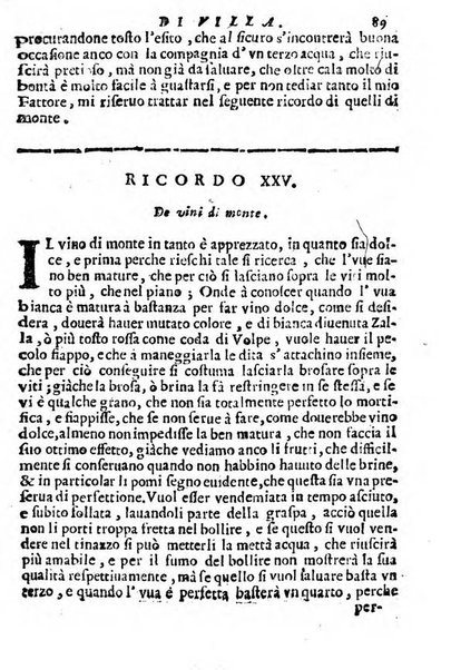 Cento, e dieci ricordi, che formano il buon fattor di villa di Giacomo Agostinetti. Ne' quali si tratta quello, e quanto deue sapere vn buon fattor di villa, ... Et in fine vna raccolta di rimedij per varie infermità di buoi, caualli, & altri animali. ...