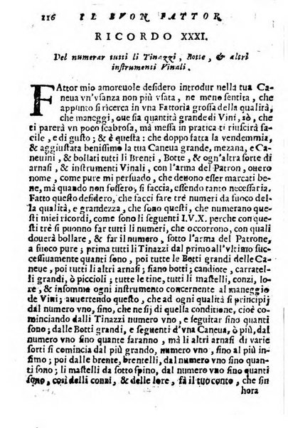 Cento, e dieci ricordi, che formano il buon fattor di villa di Giacomo Agostinetti. Ne' quali si tratta quello, e quanto deue sapere vn buon fattor di villa, ... Et in fine vna raccolta di rimedij per varie infermità di buoi, caualli, & altri animali. ...