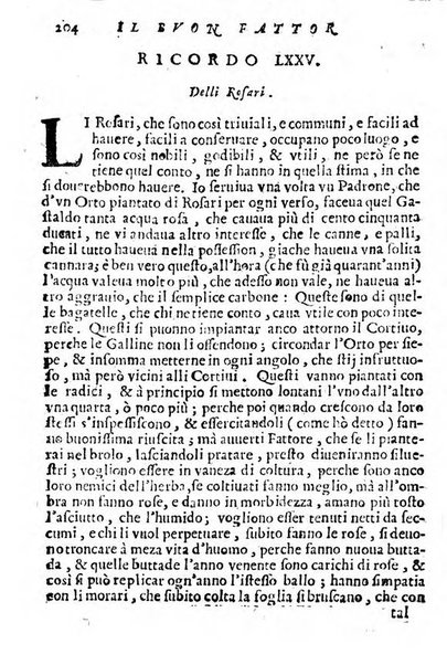 Cento, e dieci ricordi, che formano il buon fattor di villa di Giacomo Agostinetti. Ne' quali si tratta quello, e quanto deue sapere vn buon fattor di villa, ... Et in fine vna raccolta di rimedij per varie infermità di buoi, caualli, & altri animali. ...