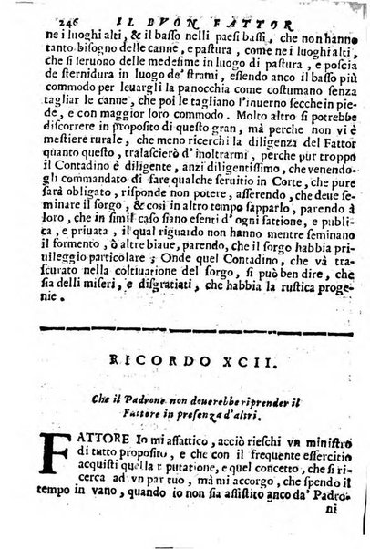 Cento, e dieci ricordi, che formano il buon fattor di villa di Giacomo Agostinetti. Ne' quali si tratta quello, e quanto deue sapere vn buon fattor di villa, ... Et in fine vna raccolta di rimedij per varie infermità di buoi, caualli, & altri animali. ...